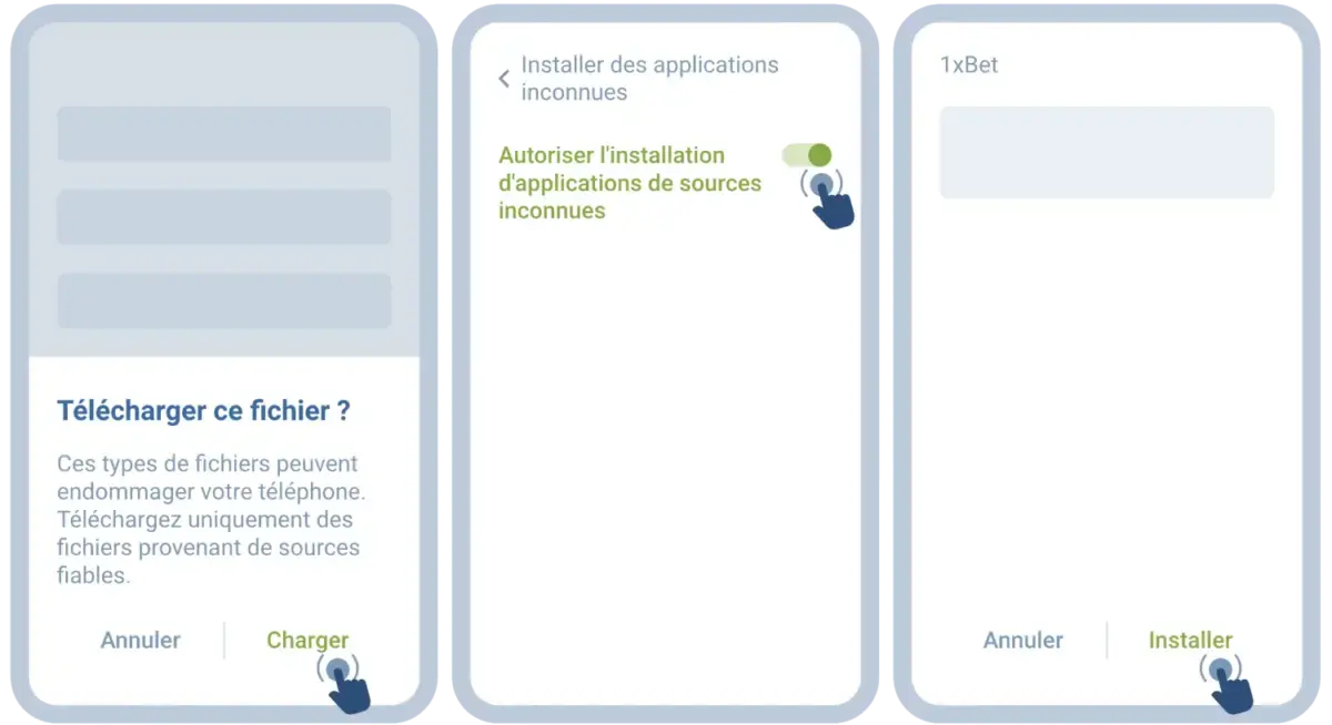 Installation 1xBet — étapes Android